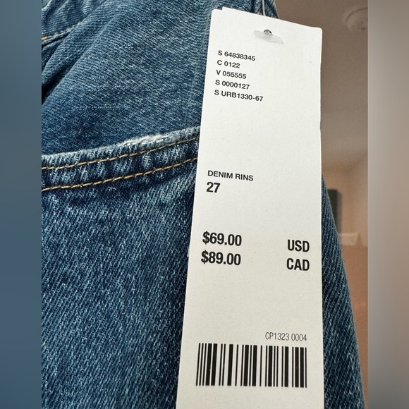 BDG Urban Outfitters Denim Rinse High Rise Baggy Jeans Size 27 NWOT - Picture 4 of 4